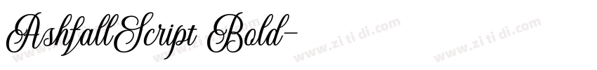 AshfallScript Bold字体转换 AshfallScript Bold字体转换